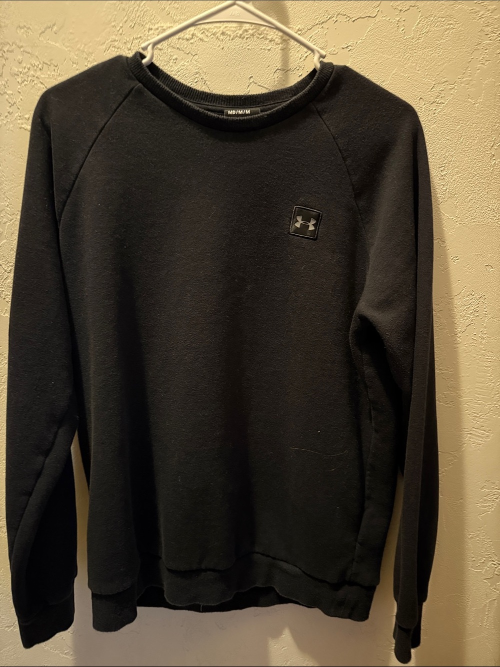 Mens Under Armour Men's Black Crewneck Pullover Sweatshirt Size Medium